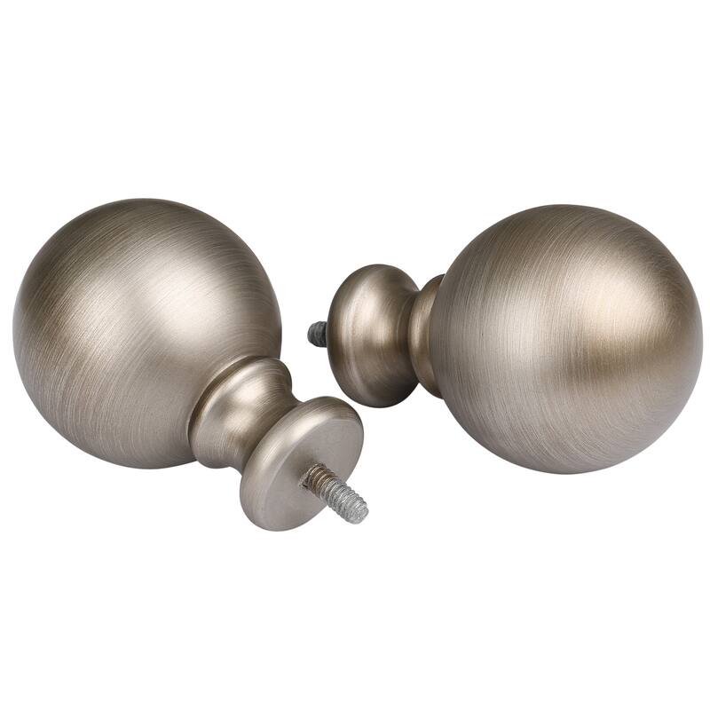 UTOPIA ALLEY 3/4 Inch Curtain Rod - Curtain Rods For Windows 48 to 86 Inch, Adjustable Drapery Rods, Satin Nickel Curtain Rods