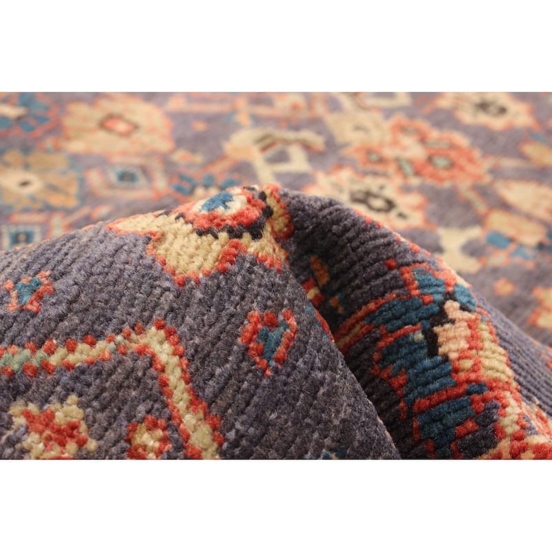 ECARPETGALLERY Hand-knotted Andelz Dark Grey Wool Rug - 3' 4" x 10' 6"