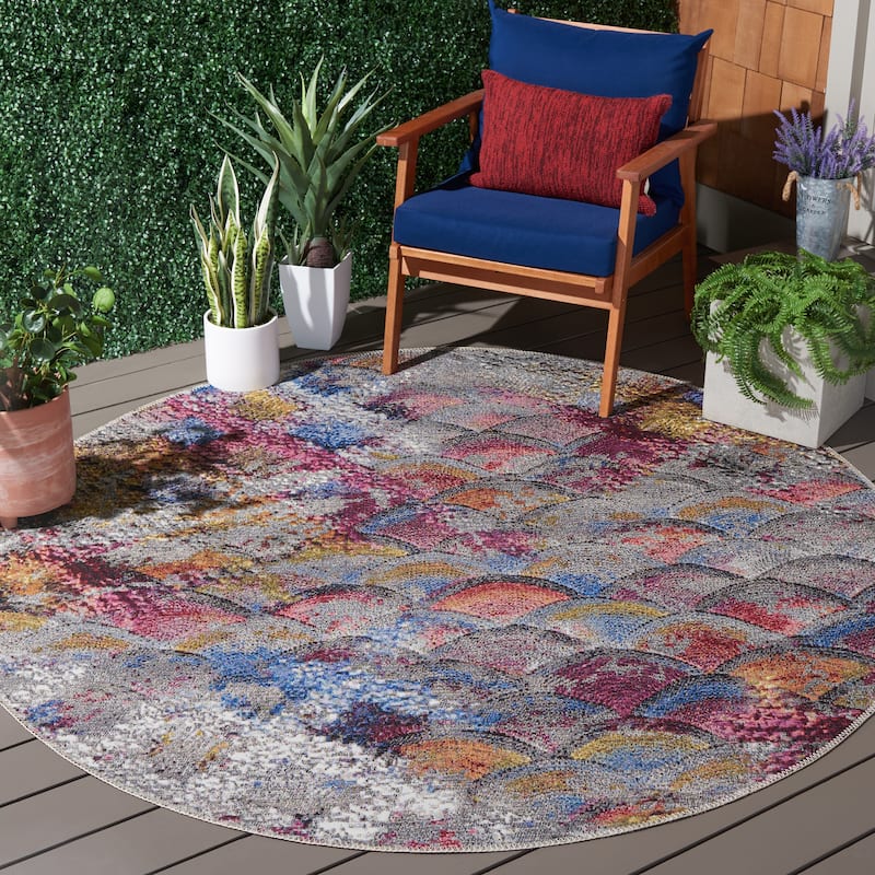 SAFAVIEH Barbados Germana Modern Waterproof Patio Backyard Rug