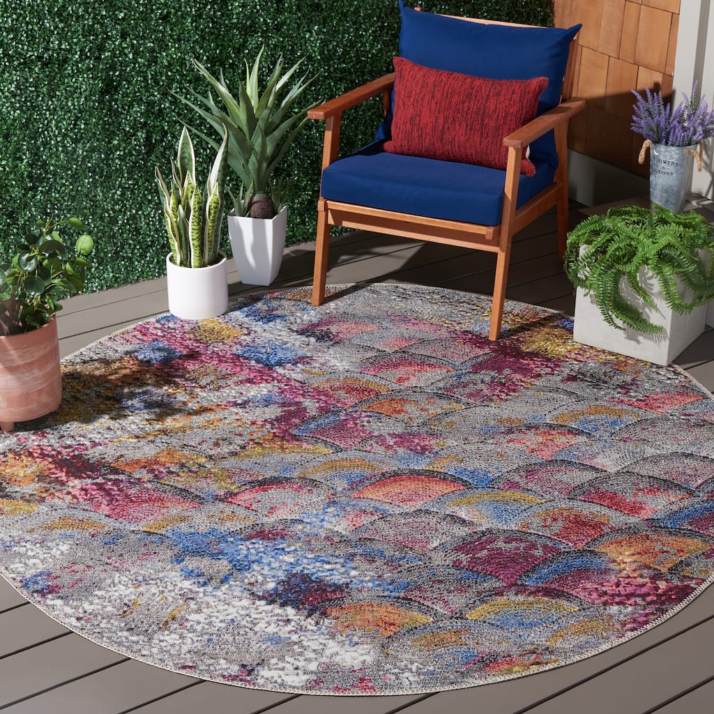 SAFAVIEH Barbados Germana Modern Waterproof Patio Backyard Rug