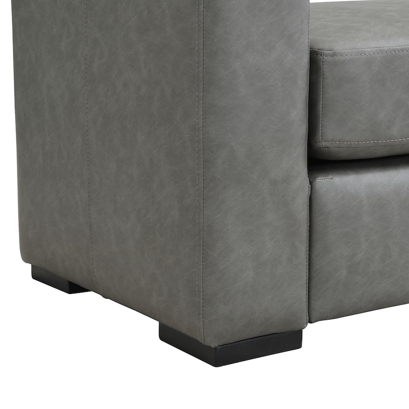 Christopher Knight Home- Zephyrine Faux Leather Ottoman