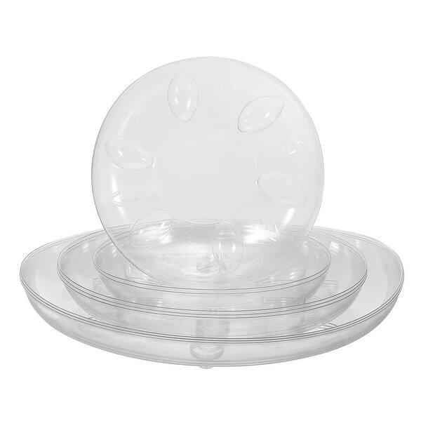 Plant Saucers, Clear Plastic Drip Trays Plant Plate Dish for Planters - Bed  Bath & Beyond - 40743831