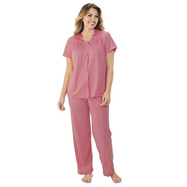 Vanity Fair Women S Coloratura Sleepwear Short Sleeve Pajama Set 90107 Overstock 19813222 Miss elaine women's short sleeve silkyknit fl. vanity fair