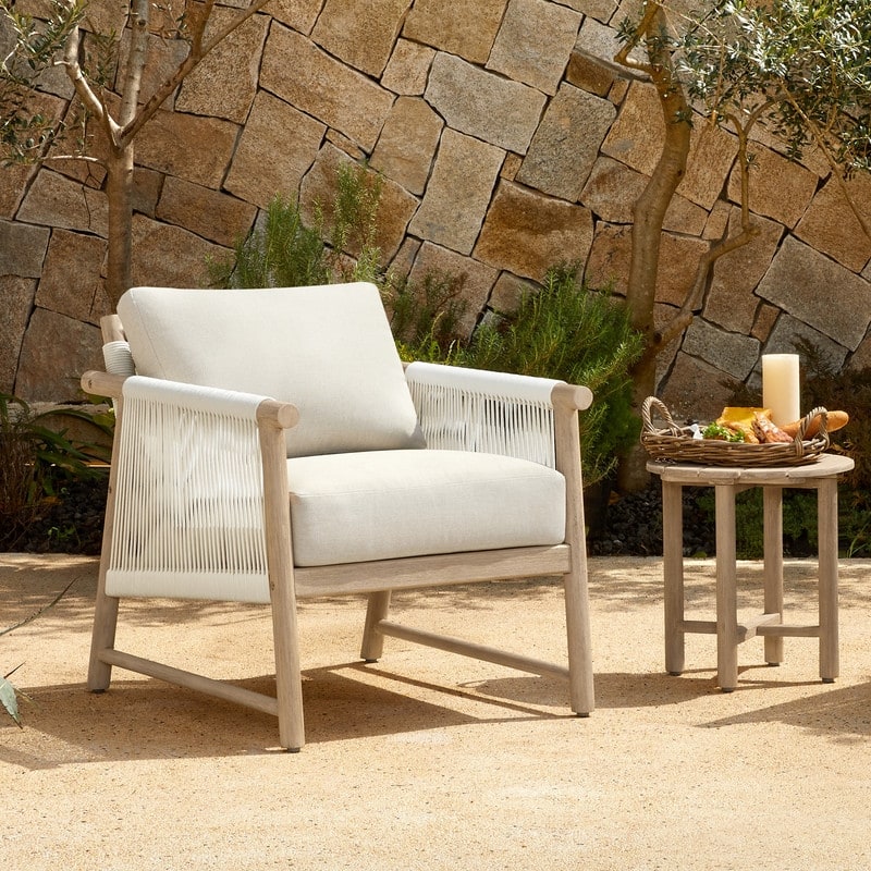 Lynn Outdoor Acacia Wood Patio Furniture Outdoor Chair
