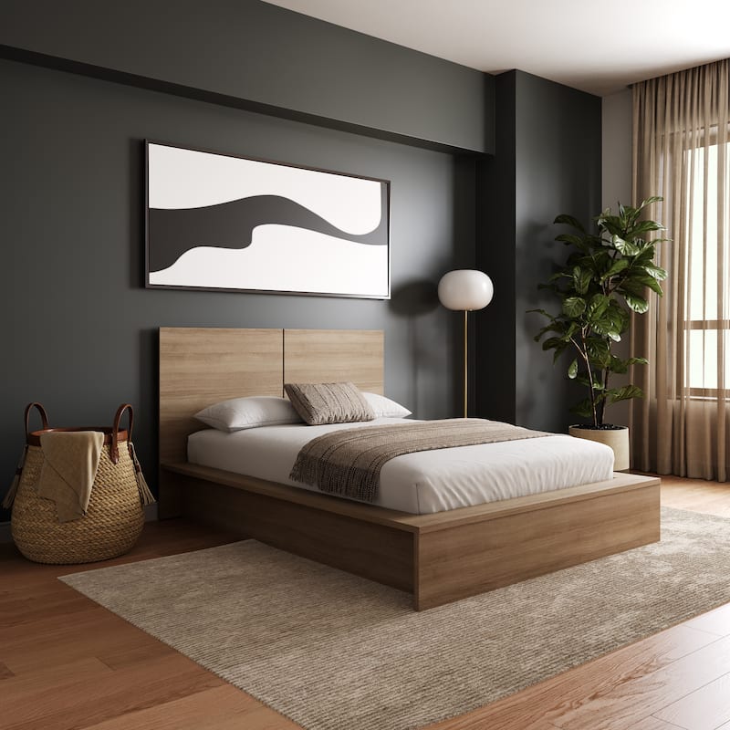 James Platform Bed with Headboard