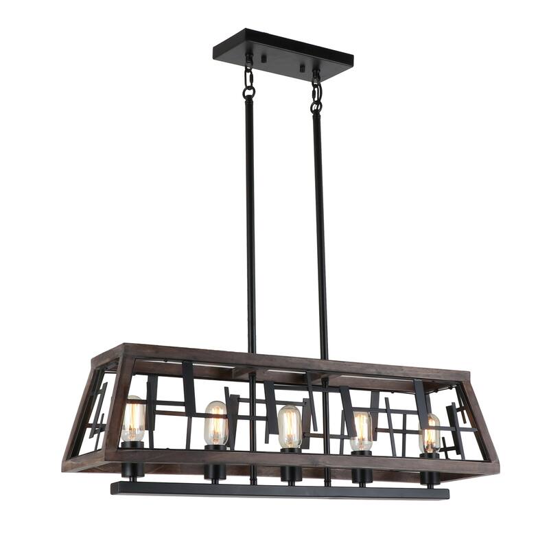 Anmytek Dining Room Linear Chandelier Farmhouse Modern Kitchen Island Pendant Lighting Fixtures