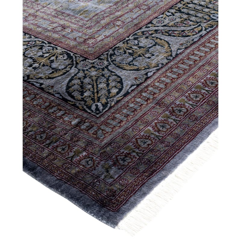 Overdyed One-of-a-Kind Hand-Knotted Area Rug - Gray - 9' 2" x 9' 5"