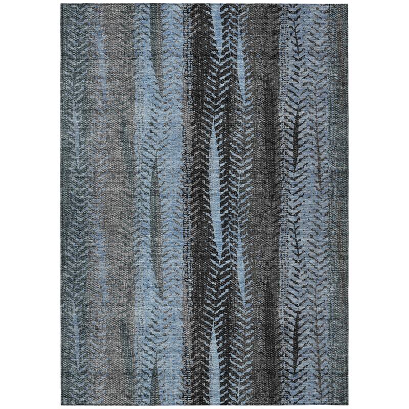 Machine Washable Indoor/ Outdoor Chantille Modern Imprints Rug