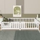 preview thumbnail 34 of 45, Rubber Wood Floor Bed with Fence and Door,Twin Size