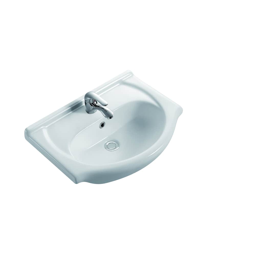 Capri 22" Wall-Hung Ceramic Top in White