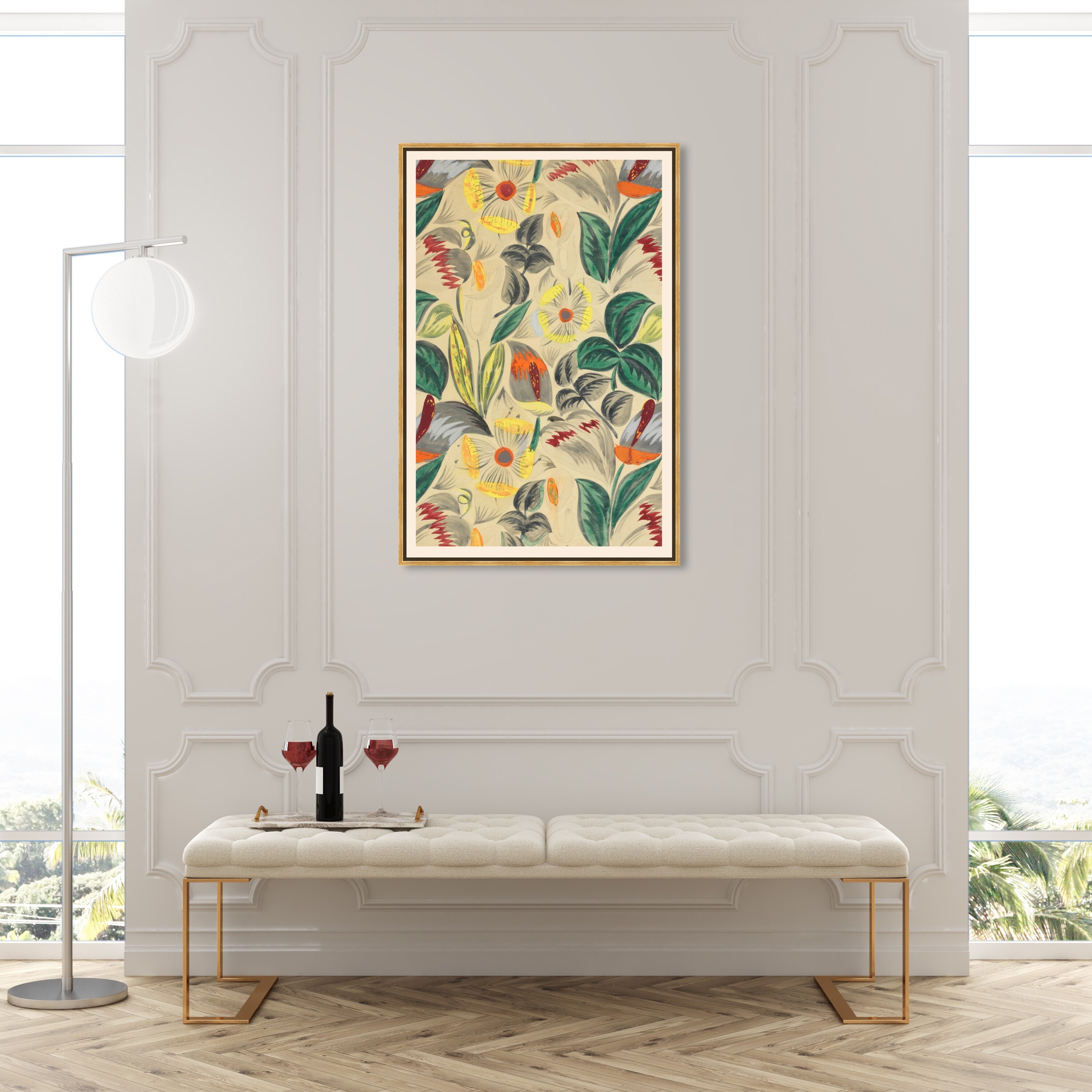 Oliver Gal 'Textile 1913 Pattern' Floral and Botanical