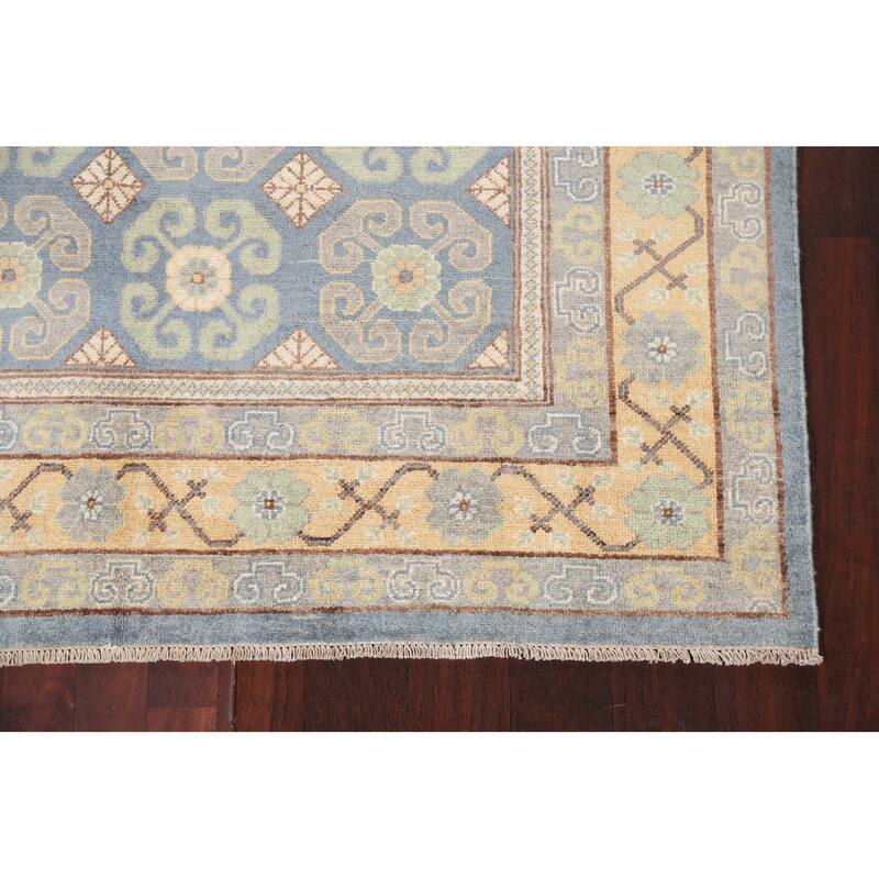 Vegetable Dye Geometric Khotan Home Decor Area Rug Wool Hand-knotted - 5'8" x 8'7"