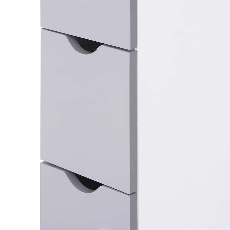 Bathroom Tower Storage Cabinet - 6" W x 13" D x 55.25" H