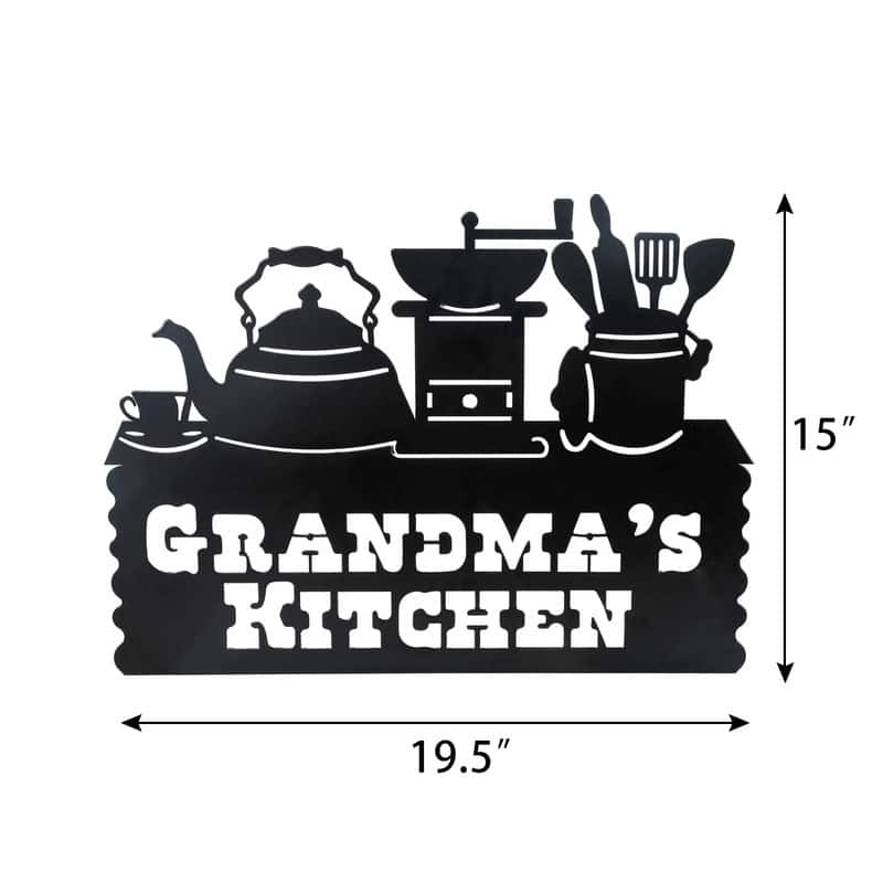 Adeco Metal Kitchen Wall Decor Coffee Bar Sign Home Decoration