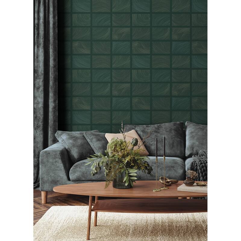 A-Street Prints Bronson Evergreen Topography Wallpaper