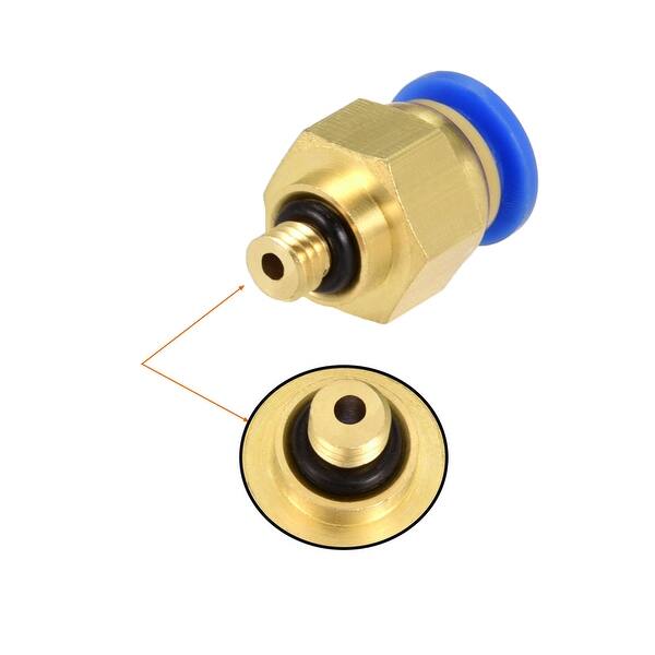 BTMB 10pcs PC4-M5 Pneumatic Air Straight Quick Fitting Push to Connect 4mm Thread M5 One Touch Hose Connector