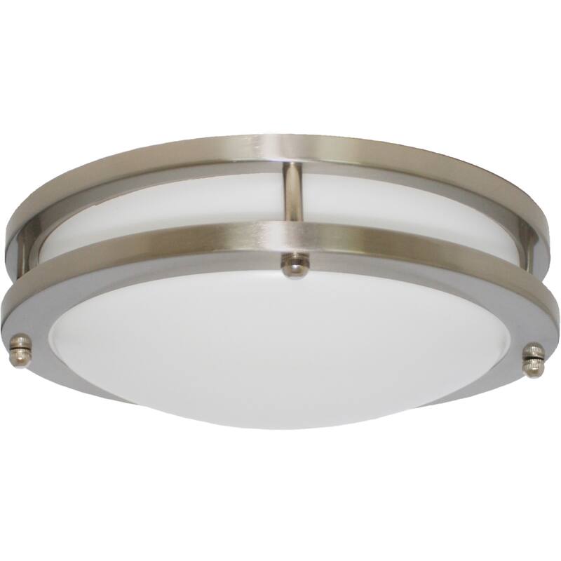 Elco ELD11040 Darby 10" Wide LED Flush Mount Drum Ceiling Fixture - 14 - Nickel