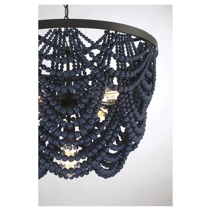 Meridian M100101 5 Light 24" Wide Beaded Chandelier