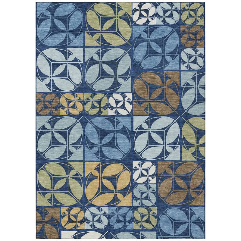 Machine Washable Indoor/ Outdoor Patch Lupton Chantille Rug