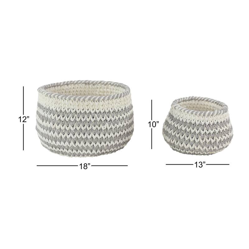 Polyester Bohemian Storage Basket (Set of 2)