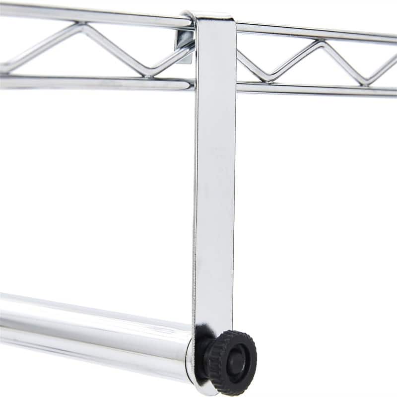 Double Hanging Rod Garment Rolling Closet Organizer Rack