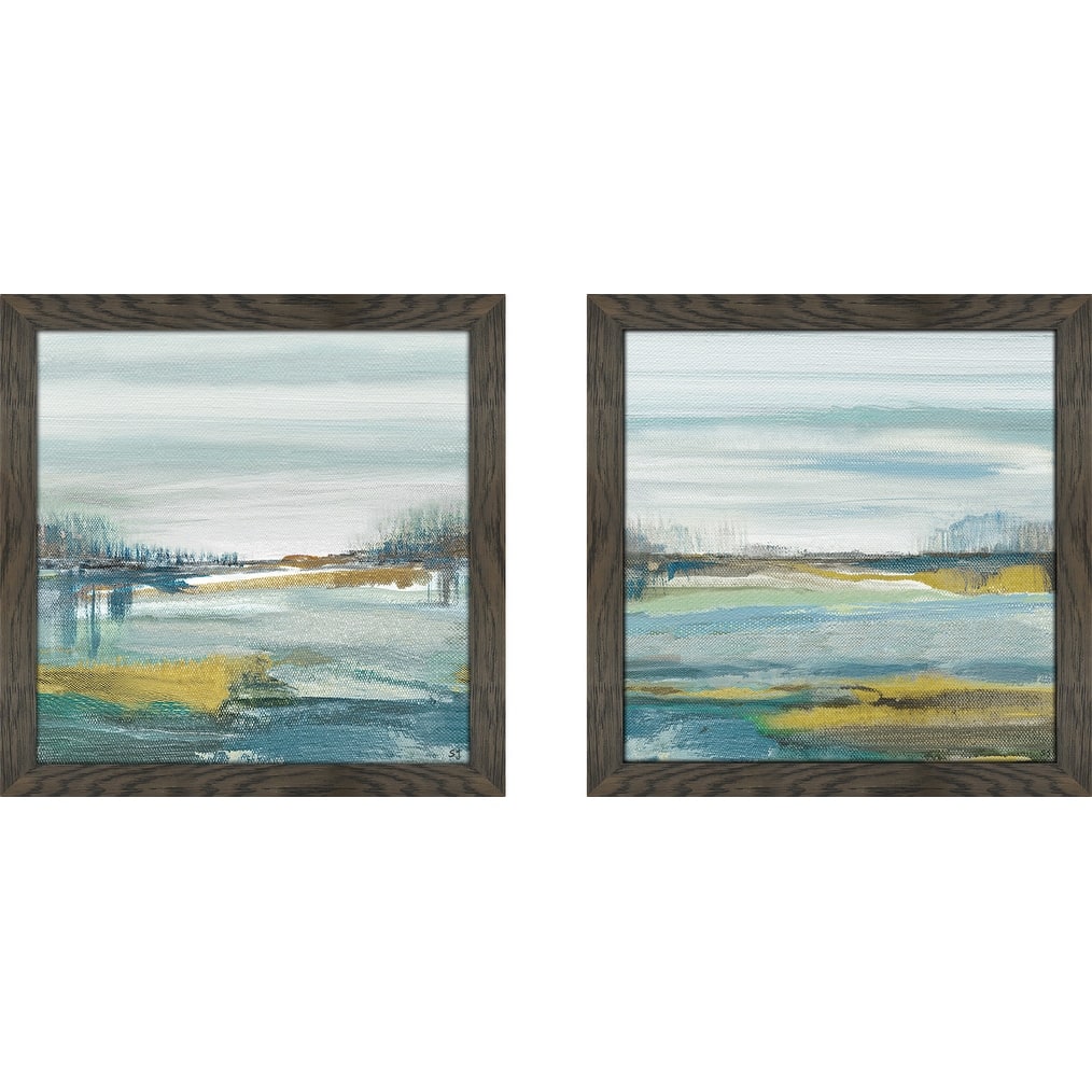 "Lewbeach I" by Susan Jill Framed Art Print Set - Blue