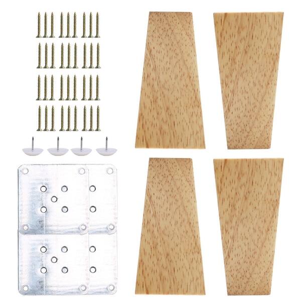 Shop 6 Inch Solid Wood Furniture Legs Square Tapered Sofa Bench Table Closet Cabinet Feet Replacement Height Adjuster Set Of 4 On Sale Overstock 28765331