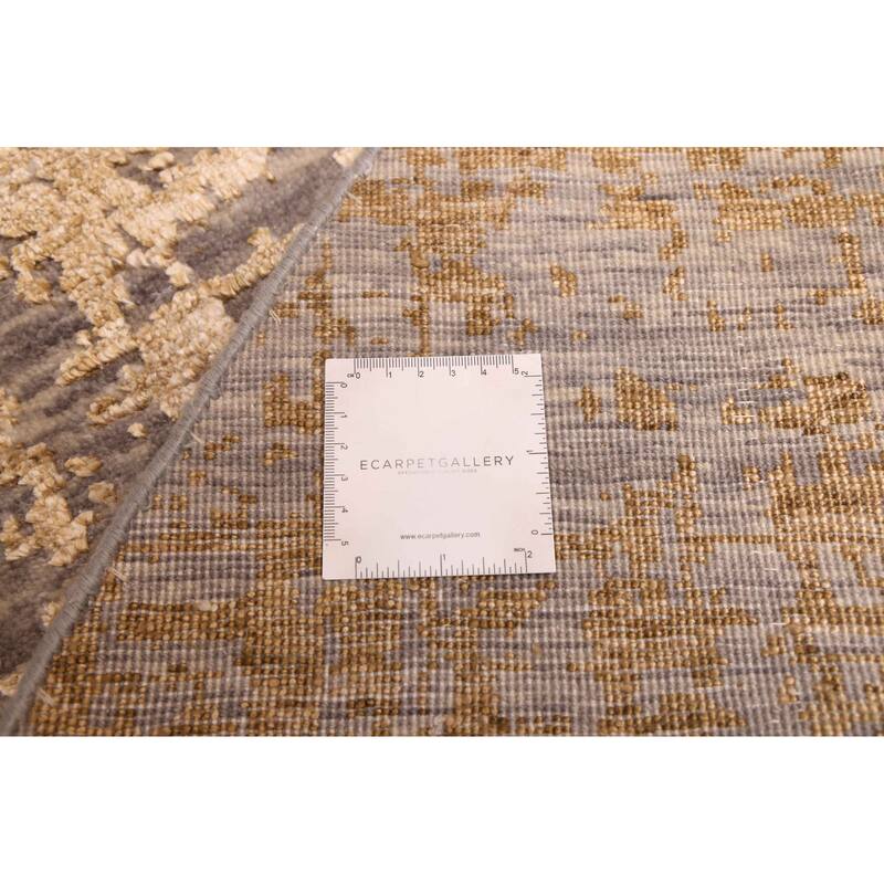 ECARPETGALLERY Hand-knotted Legacy Light Brown Silk, Wool Rug - 6'0 x 6'0