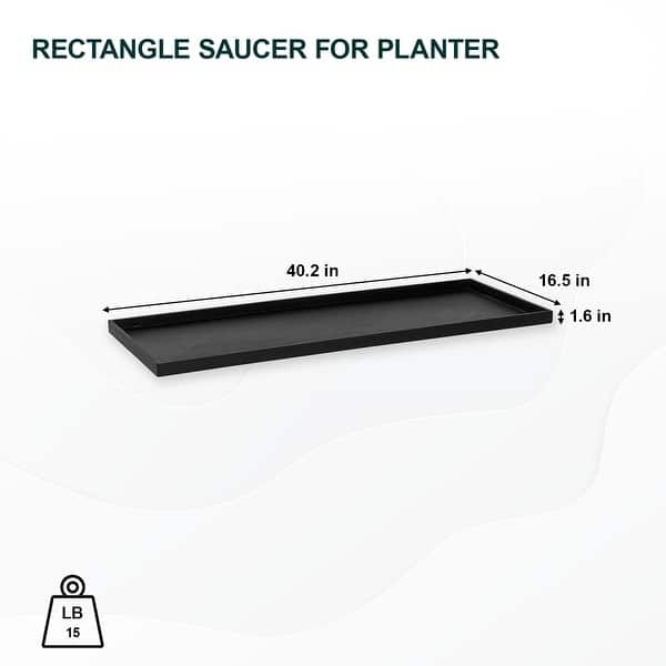Pottery Pots Jort Fiberstone Indoor Outdoor Rectangle Saucer for Planter -  Bed Bath & Beyond - 32759284