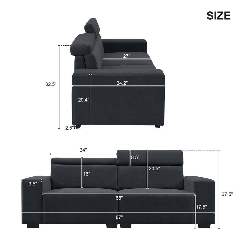 Kata Spacious and Comfortable Velvet Loveseat for Living Room