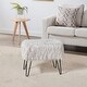 preview thumbnail 25 of 81, Mongolian Fauxfur Ottoman 19"x 13"x17" - Silver Cloud