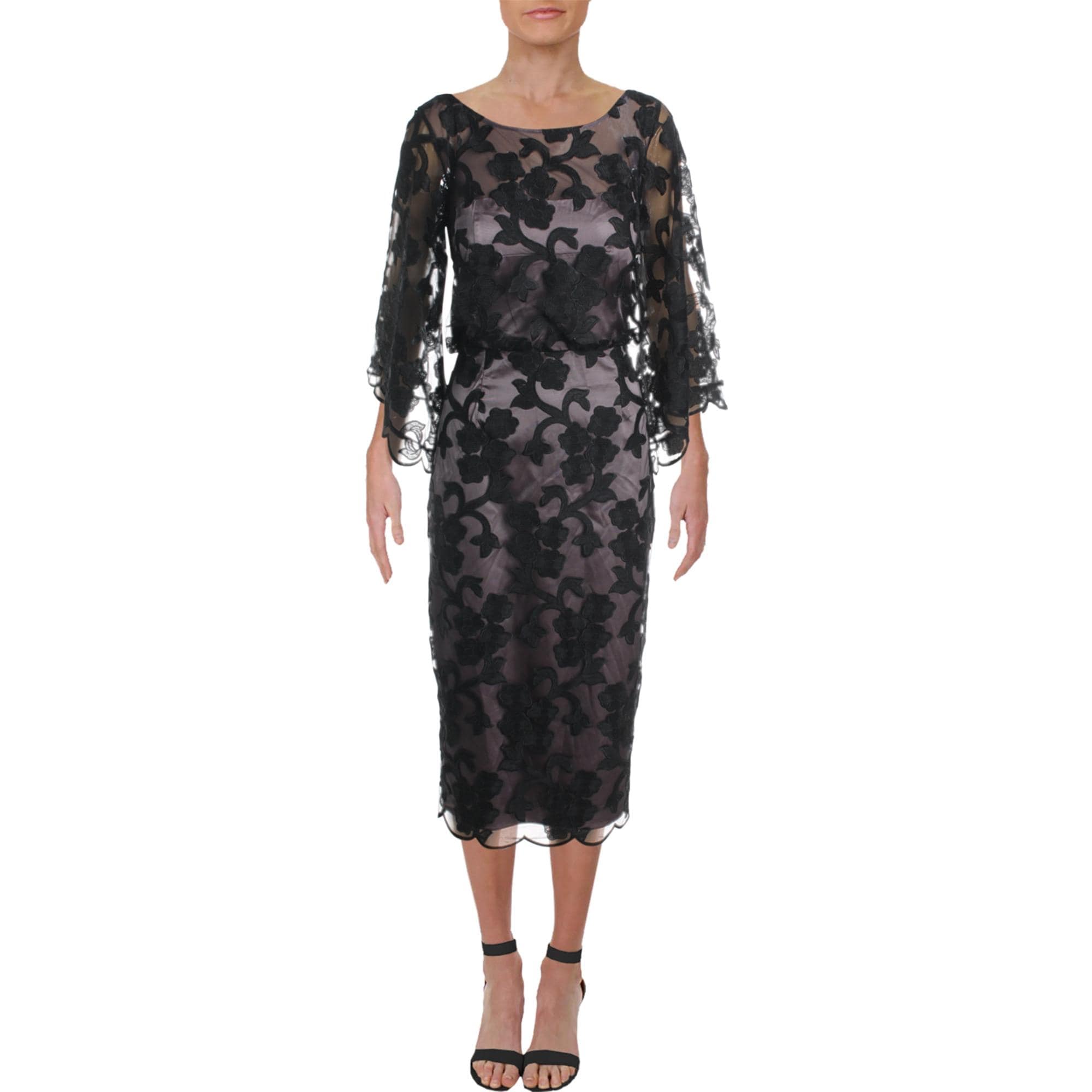 bell sleeve cocktail dress