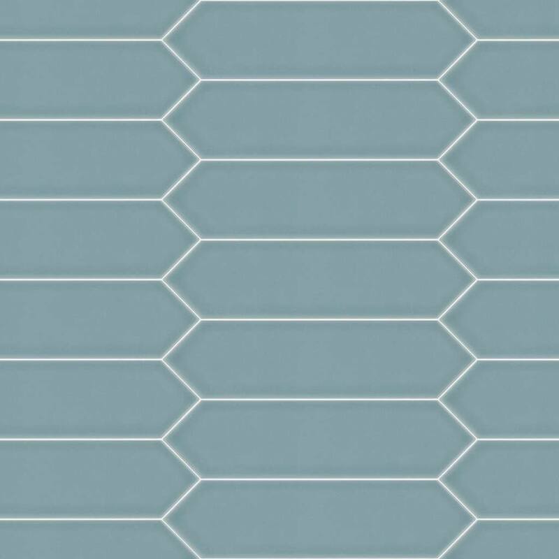 Shaw Cutlass - 3" x 12" Hexagon Tile - Glossy Ceramic Visual - Sold by - Robbins Egg