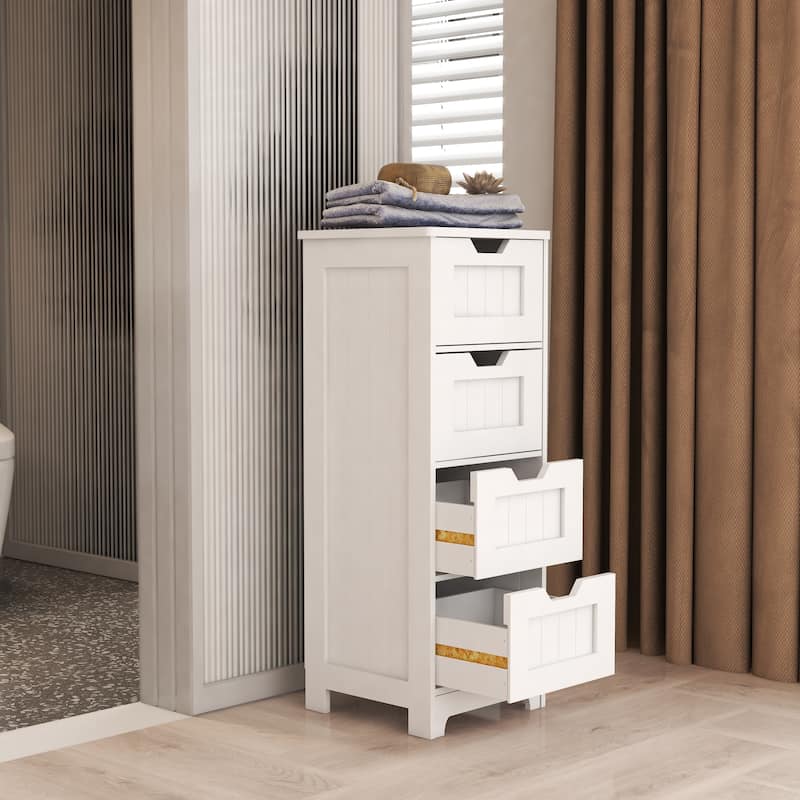 Freestanding storage cabinet with 4 drawers