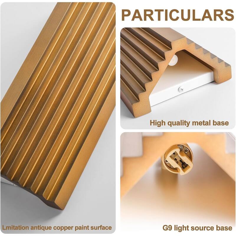 Led mount light brown wall lights metal corridor light
