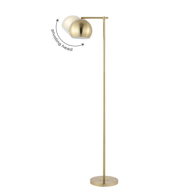 Joanie 58.5" Modern Contemporary Iron LED Floor Lamp, Brass Gold by JONATHAN Y