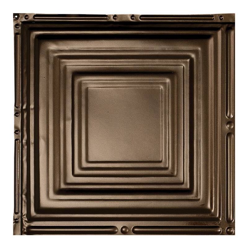 Great Lakes Tin Syracuse Lay-in Ceiling Tile - Bronze Burst - Sample