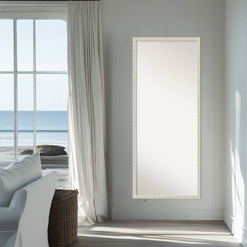 Bethany Non-Beveled Wood Framed Full-Length Floor Leaner Mirror
