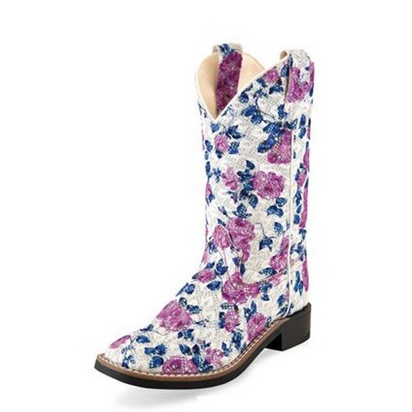 pink and green cowboy boots