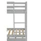 preview thumbnail 18 of 17, Twin Over Twin Rubber Wood Bunk Bed with Trundle, Convertible into 2 Twin Size Beds,with Ladder and Safety Guardrails-Grey