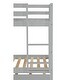 preview thumbnail 18 of 17, Twin Over Twin Rubber Wood Bunk Bed with Trundle, Convertible into 2 Twin Size Beds-Grey