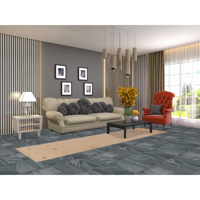 Little Animals Gabbeh Oriental Runner Rug Hand-Knotted Wool Carpet - 2'6"x 9'7"