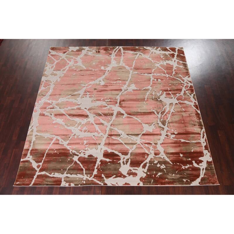 Abstract Transitional Turkish Oriental Rug Contemporary Carpet