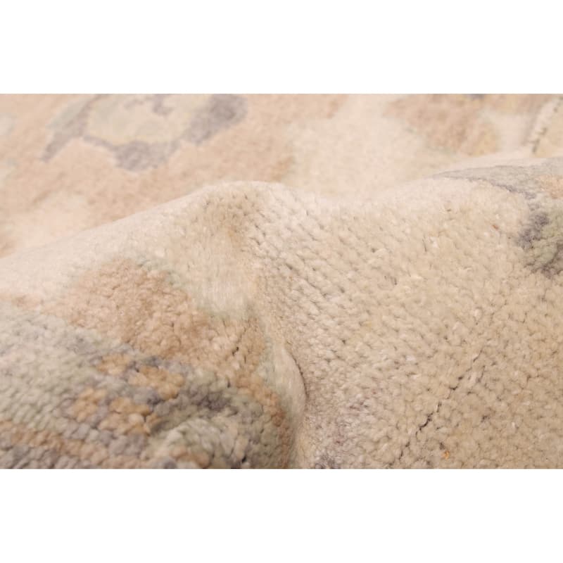 ECARPETGALLERY Hand-knotted Modern Oushak Ivory Wool Rug - 8'2 x 9'11