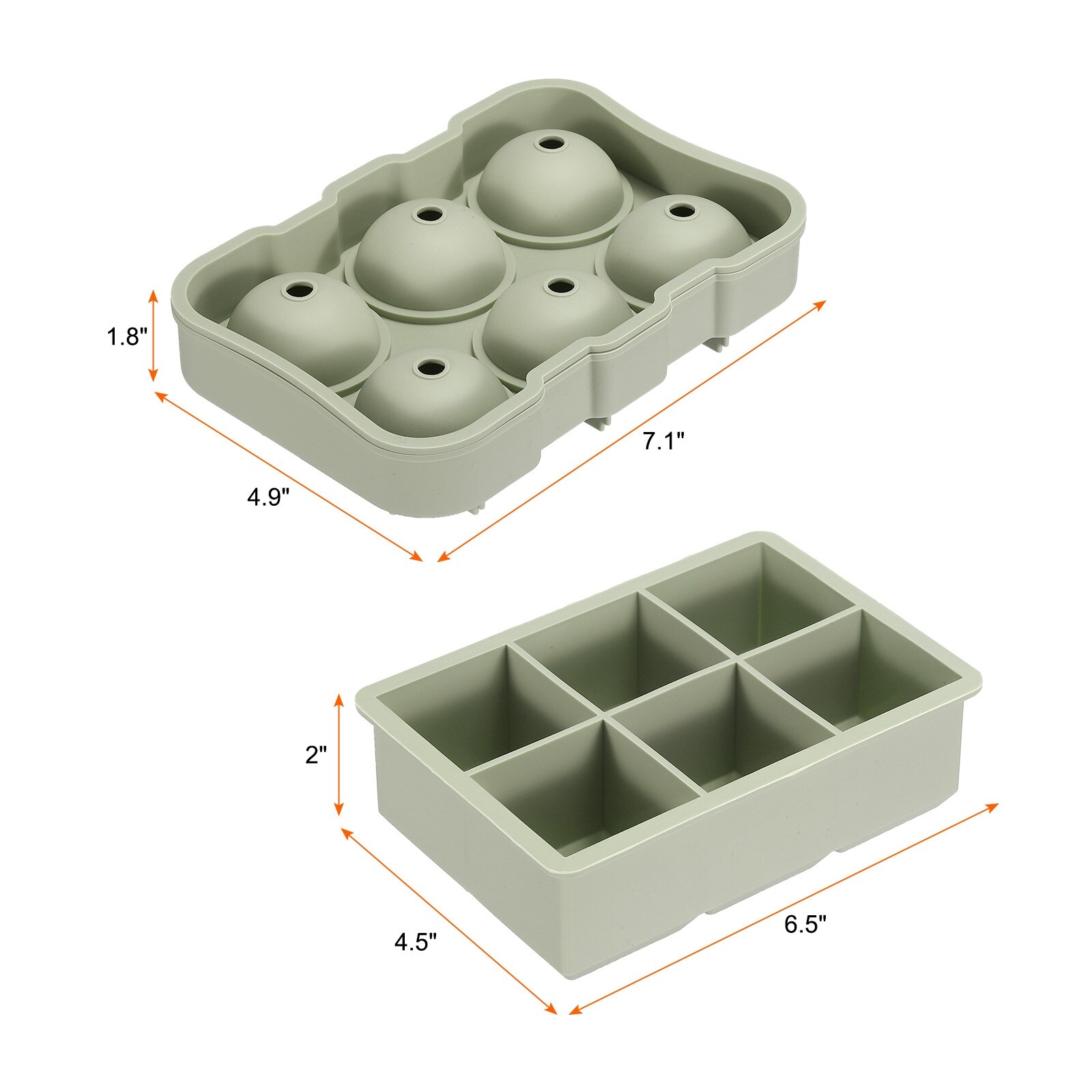 25 Grids Reusable Ice Cube Block Maker Mold Silicone Ice Cube Tray