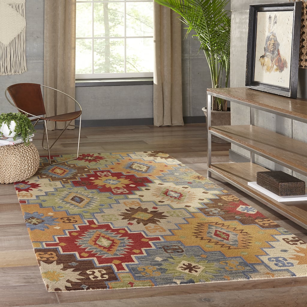 Momeni Tangier Hand Tufted Wool Geometric Area Rug
