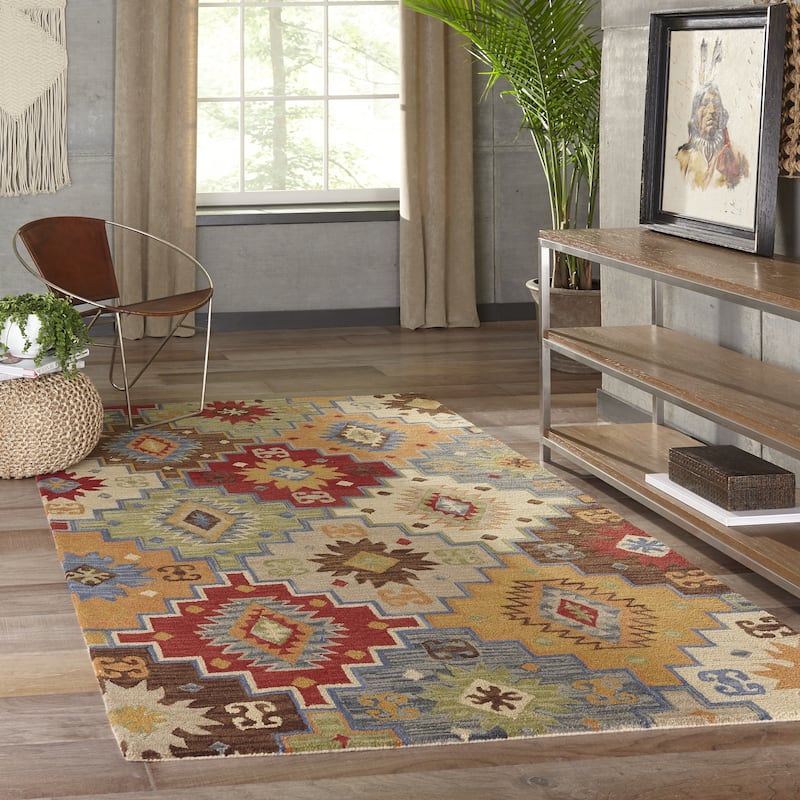 Momeni Tangier Hand Tufted Wool Geometric Area Rug