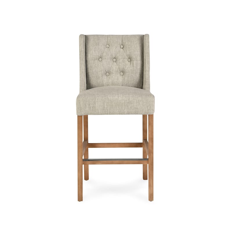 The Gray Barn Flying Hawk Tufted Upholstered 24-inch Counter Stool