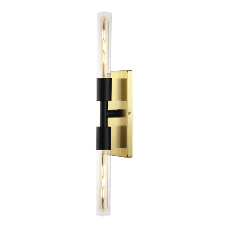 SAFAVIEH Lighting xaviere Modern 2-Light 25-inch Wall Sconce (LED Bulbs Included) - 4.8 In. W x 3.5 In. D x 24.5 In. H