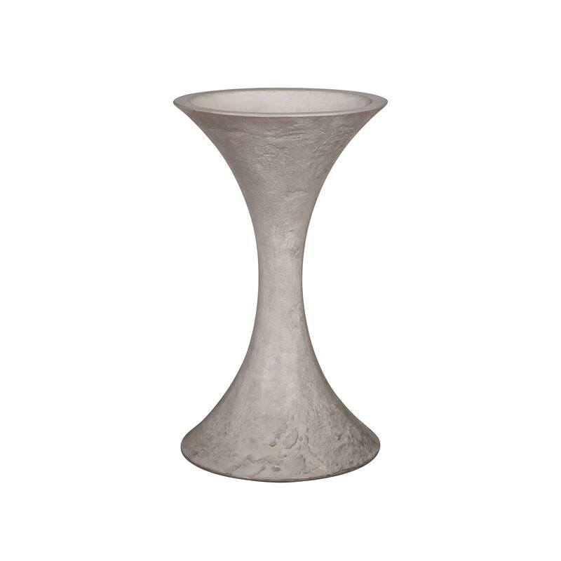 Elk Home Hourglass Weathered Gray Concrete Planter